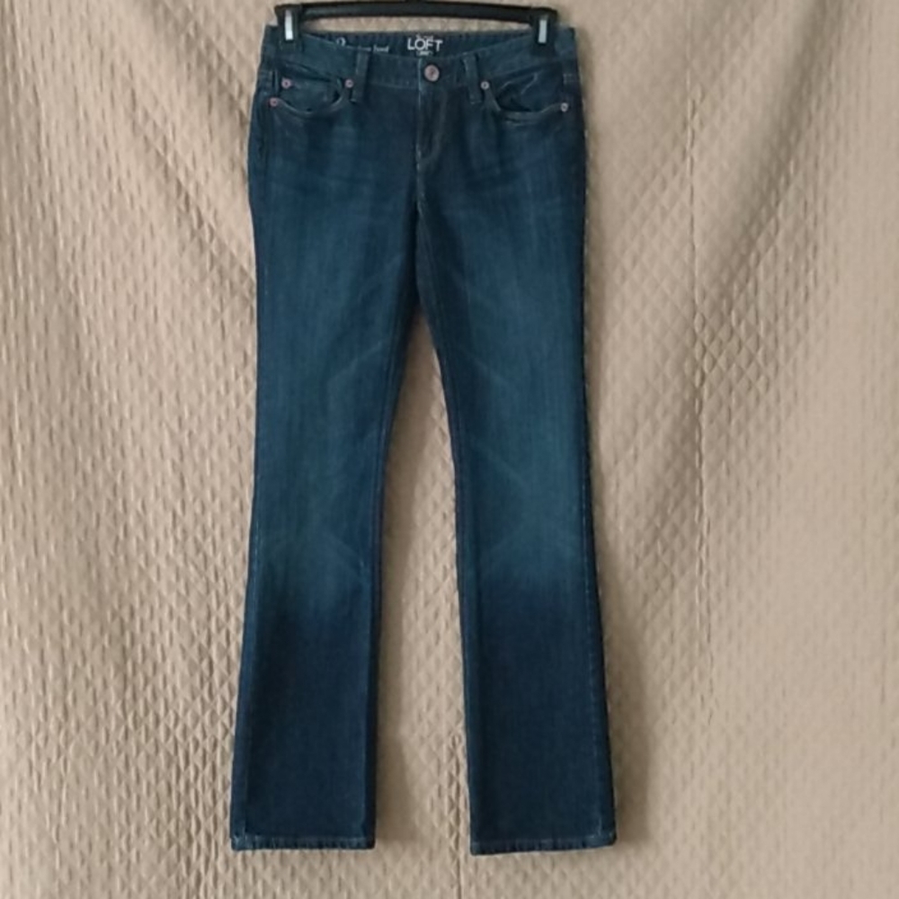 LOFT Curvy Bootcut Jeans In Dark Indigo - Picture 1 of 7